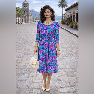 Vintage Jonathan Martin
Floral Dress | 1980's Colorful
Statement Print